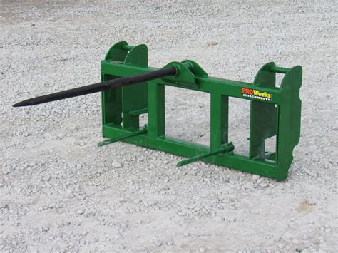 john deere bale spear for skid steer|skid steer hay bale attachment.